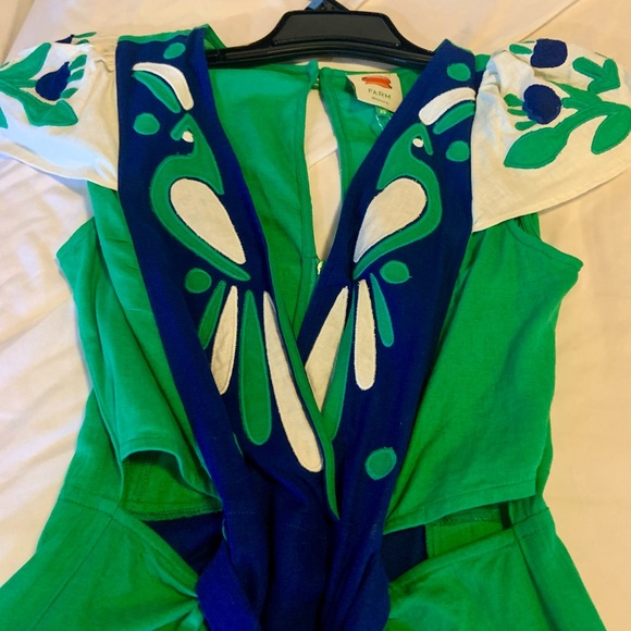 Farm Rio Soft Garden Patch-work Midi Dress size XS, NWT. - Picture 6 of 8